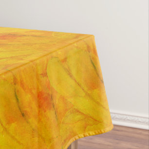 Chic Apricot Crush Abstract Floral Tablecloth