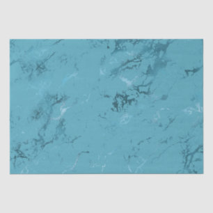Chic Aqua Blue Marble Wedding Tissue Paper