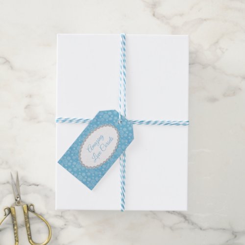 Chic Aquamarine Blue Business Product Tags