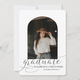 Chic Arch 5 Photo Collage Graduation Announcement