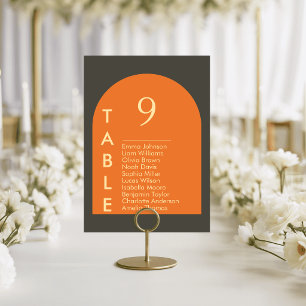 Chic Arch Wedding Table Cards Seating Plan