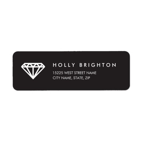 Chic Art Deco Diamond Return Address Labels