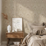 Chic Art Deco Floral Feather Pattern Soft Beige Wallpaper<br><div class="desc">Elevate your home decor with this chic Art Deco Peel & Stick wallpaper, showcasing a refined floral feather pattern in a soft beige hue. The design elegantly captures the essence of the Art Deco era, blending vintage charm with modern sophistication. The neutral beige color provides a timeless appeal, making it...</div>