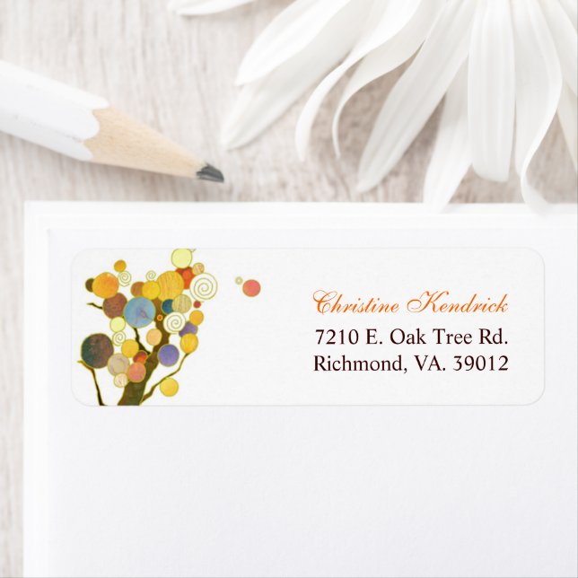 Chic Art Deco Tree Address Labels (Insitu)