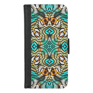 Chic Artistic Ethnic African Batik Mosaic Pattern iPhone 8/7 Wallet Case