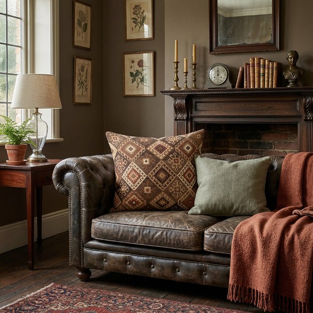 Chic artistic   persian style  geometric pattern  throw pillow (Creator Uploaded)