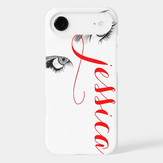 Chic Artsy Woman's Eyes Personalized Case-Mate iPhone Case (Back)
