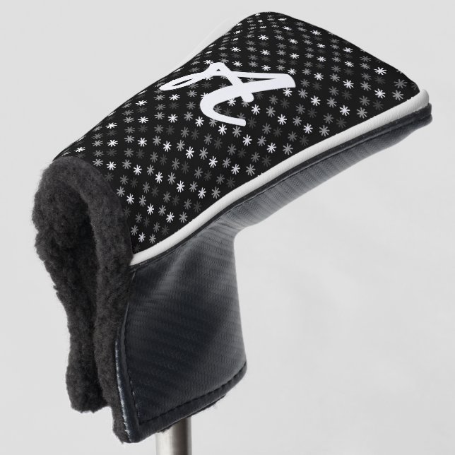 Chic AsteriskS Classic-Black-Personalized(Putter) Golf Head Cover (3/4 Front)