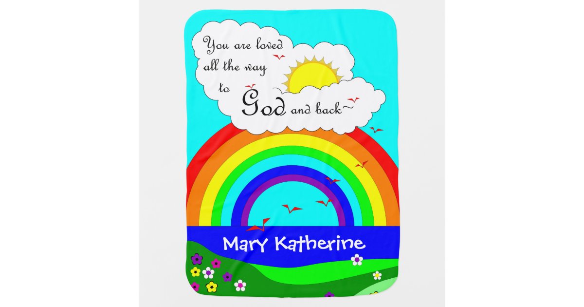 CHIC BABY BLANKET_YOU ARE LOVED RAINBOW STROLLER BLANKET Zazzle