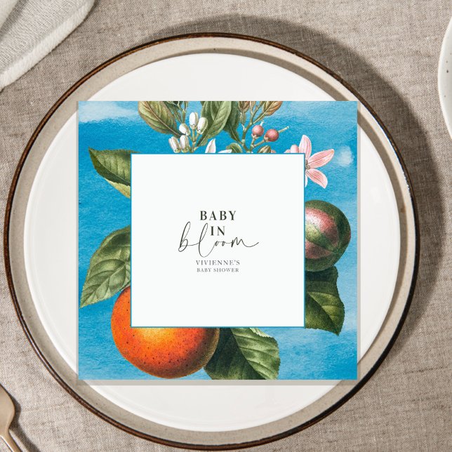 Chic Baby in Bloom Baby Shower |Arch Napkins (Creator Uploaded)