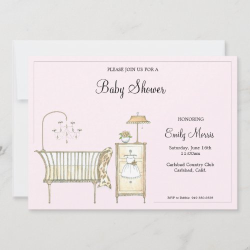 Chic Baby Room Custom Invitation