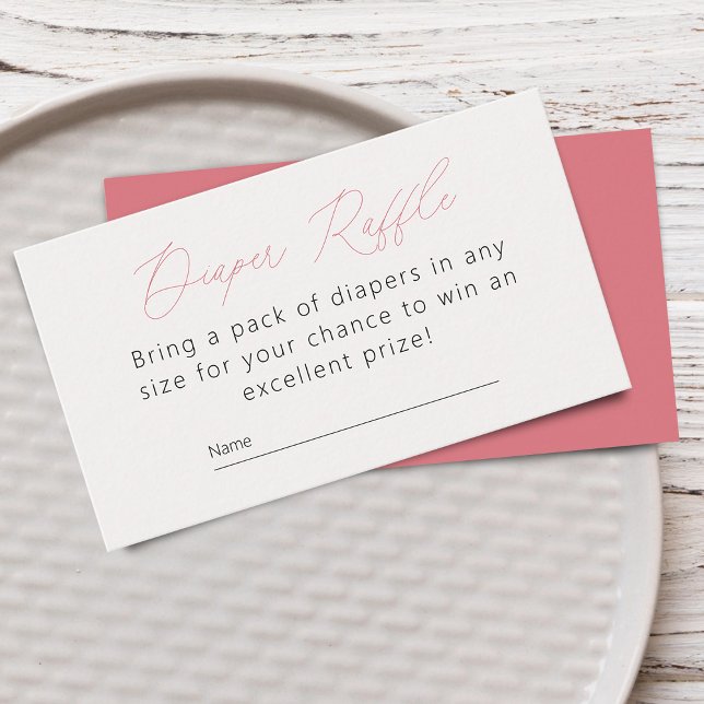 Chic Baby Shower Diaper Raffle Enclosure Card (Chic Baby Shower Diaper Raffle Enclosure Card)