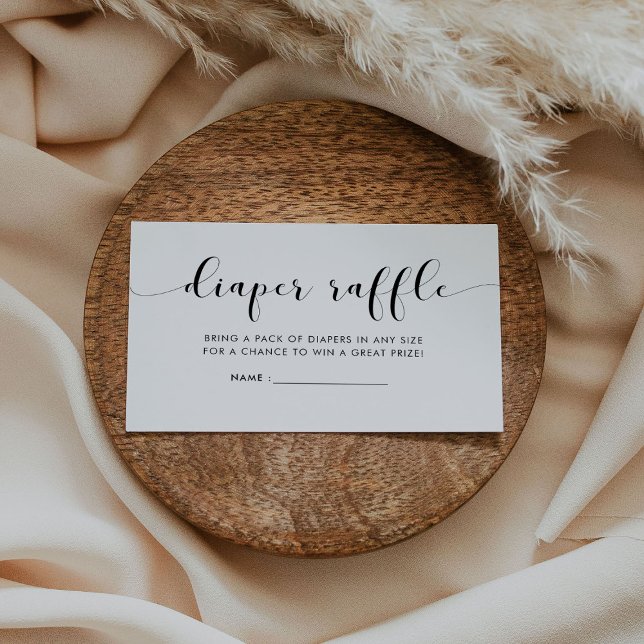 Chic baby shower diaper raffle insert (Creator Uploaded)