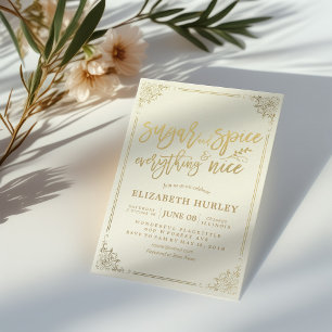 Chic Baby Shower Sugar & Spice & Everything Nice Invitation