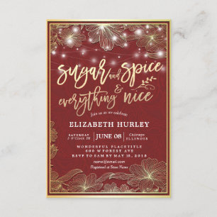 Chic Baby Shower Sugar & Spice & Everything Nice Invitation