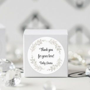 Chic Baby Shower Water Bottle Stickers