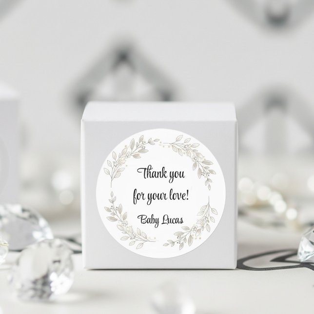 Chic Baby Shower Water Bottle Stickers  (Creator Uploaded)