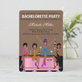 Chic Bachelorette Bash Custom Invtiation Invitation (Standing Front)