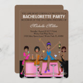 Chic Bachelorette Bash Custom Invtiation Invitation (Front/Back)