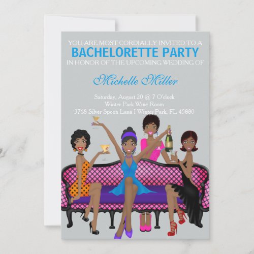 Chic Bachelorette Bash Custom Invtiation Invitation