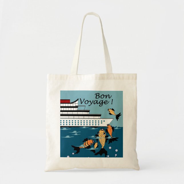 CHIC BAG_ BON VOYAGE! WITH FISH TOTE BAG (Front)