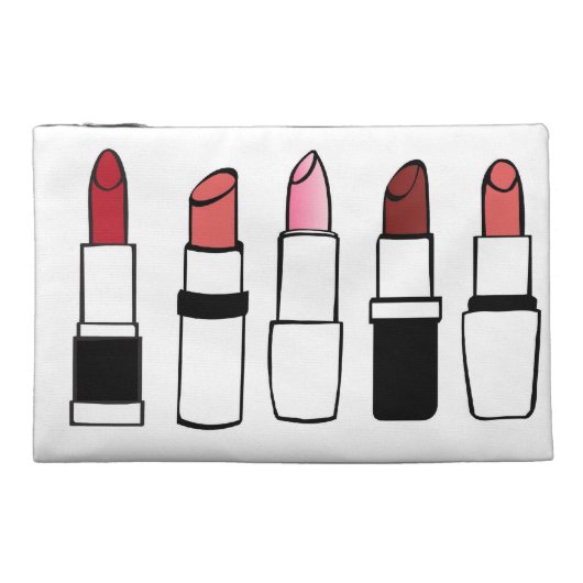 Chic Bagette Bag- Lipsticks Travel Accessory Bag (Back)