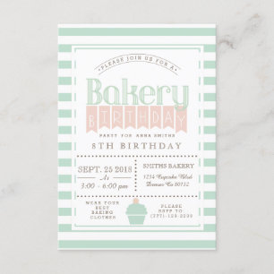 Chic Bakery Birthday Party Invitation
