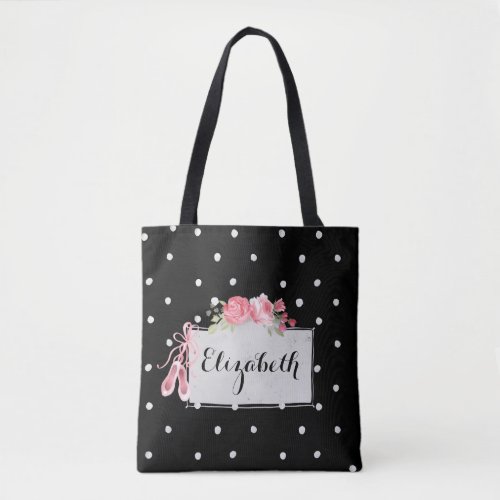 Chic Ballet Personalized Tote Bag