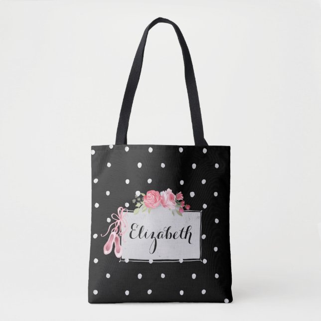 Chic Ballet Personalized Tote Bag (Front)