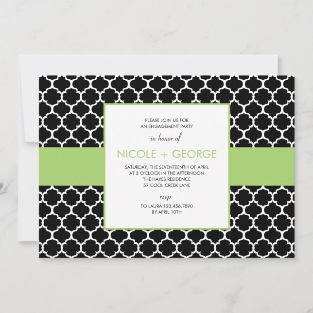Chic Band General Party Invitation (Green Apple) (Front)