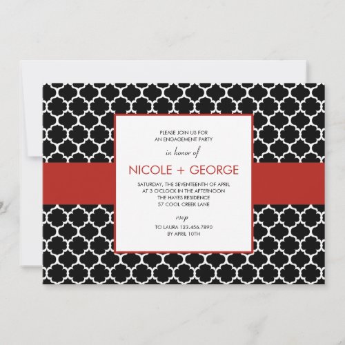 Chic Band General Party Invitation (Ruby)