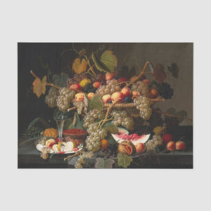Chic Baroque Fruit Still Life Art Oil Painting Tissue Paper
