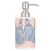 Rose Quartz Bathroom Accessories Zazzle Chic Bath Set Serenity Blue Rose Quartz