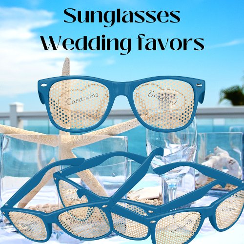 Chic Beach Wedding 2 Heart Sand Wedding favors Kids Sunglasses