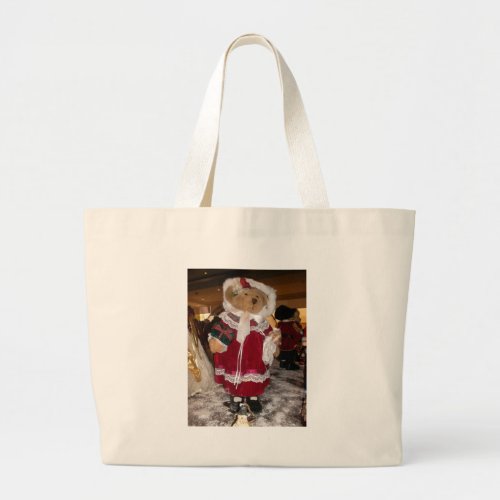 Chic Beautiful Christmas Love Have a Nice Day Large Tote Bag
