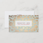 Chic Beauty Salon and Spa FAUX Gold Pattern Business Card (Front/Back)