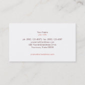 Chic Beauty Salon and Spa FAUX Gold Pattern Business Card (Back)