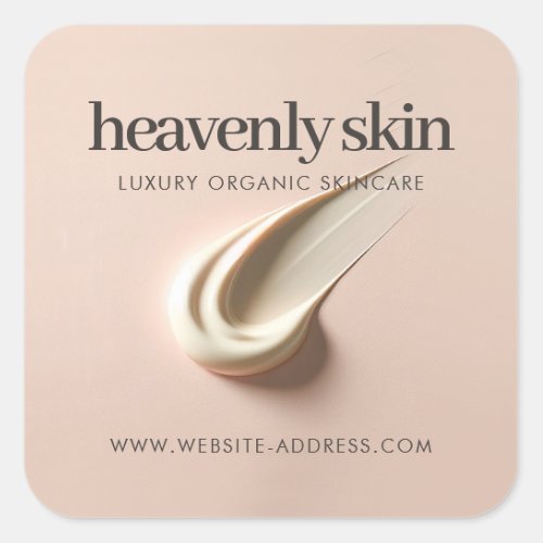 Chic Beauty Skin Care Spa Boutique Pink Square Sticker