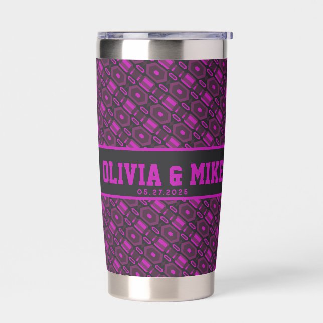 Chic Bedroom Travel Mugs For Wedding Favor Insulated Tumbler (Left)