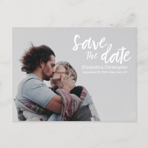 Chic Beginnings Customizable Save the Date Postc Announcement Postcard