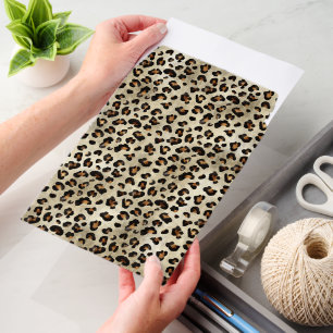 Chic Beige And Black Leopard Print Pattern Envelope Mailers