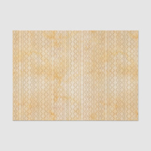 Chic Beige and Faux Gold Aztec Geometric Pattern Tissue Paper
