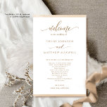 Chic Beige Cream Watercolor Frame Wedding Program<br><div class="desc">Elegant beige cream Wedding program featuring delicate beige, cream and taupe hues watercolor border stripes framing your wedding program details. Ability to make text changes and adjustments by selecting customize further. Front with wedding ceremony details, back with wedding party names and thank you message for your guests or any other...</div>