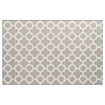 Chic Beige Gray Retro Cute Trellis Pattern Fabric