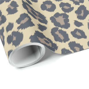 Chic Beige Leopard Print Pattern Wrapping Paper