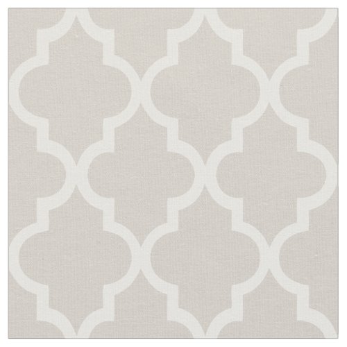 Custom Fabric 8 Chic Beige Moroccan Quatrefoil Pattern Fabric