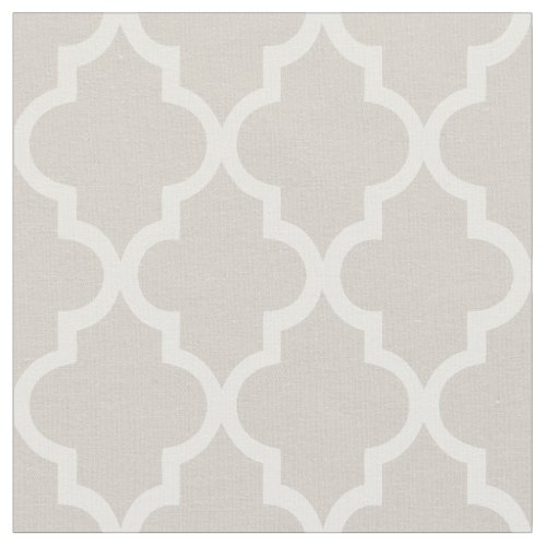 Chic Beige Moroccan Quatrefoil Pattern Fabric