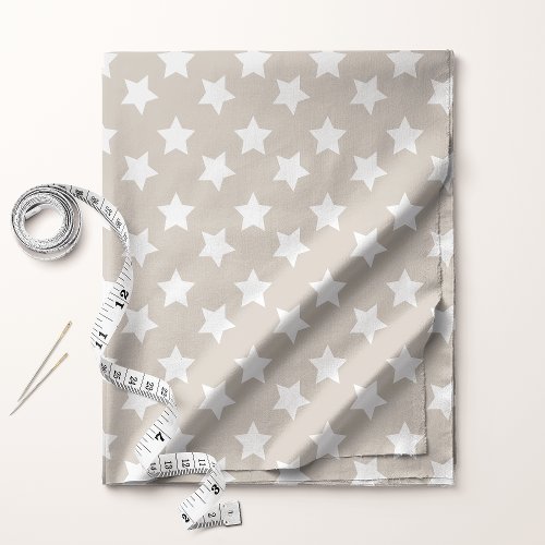 Chic Beige Stars Space Pattern Fabric