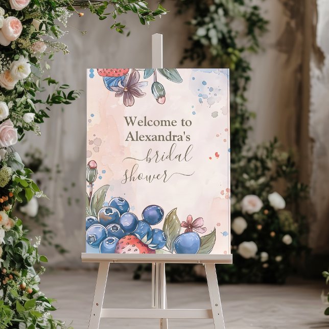 Chic Berry Sweet Strawberry Bridal Shower  Foam Board (Creator Uploaded)