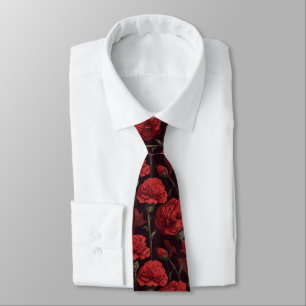 Chic Best Gifts For Men Carnation Neck Tie